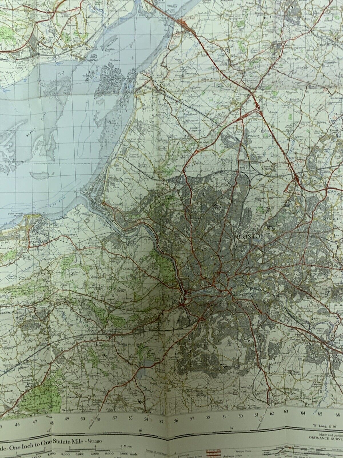 Bristol & Newport 1967 Ordnance Survey Map No 155 7th Series