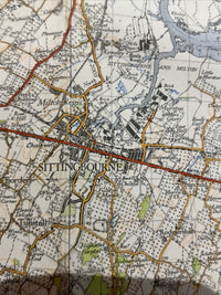 CHATHAM & MAIDSTONE Ordnance Survey Cloth Sixth Series One inch 1940 Sheet 172