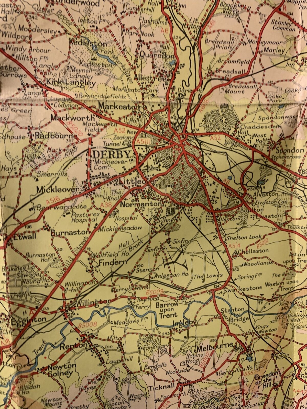 THE PEAK DISTRICT Sheet 22 Johnstons New 2 Miles To 1 Inch Map - 1950? Cloth