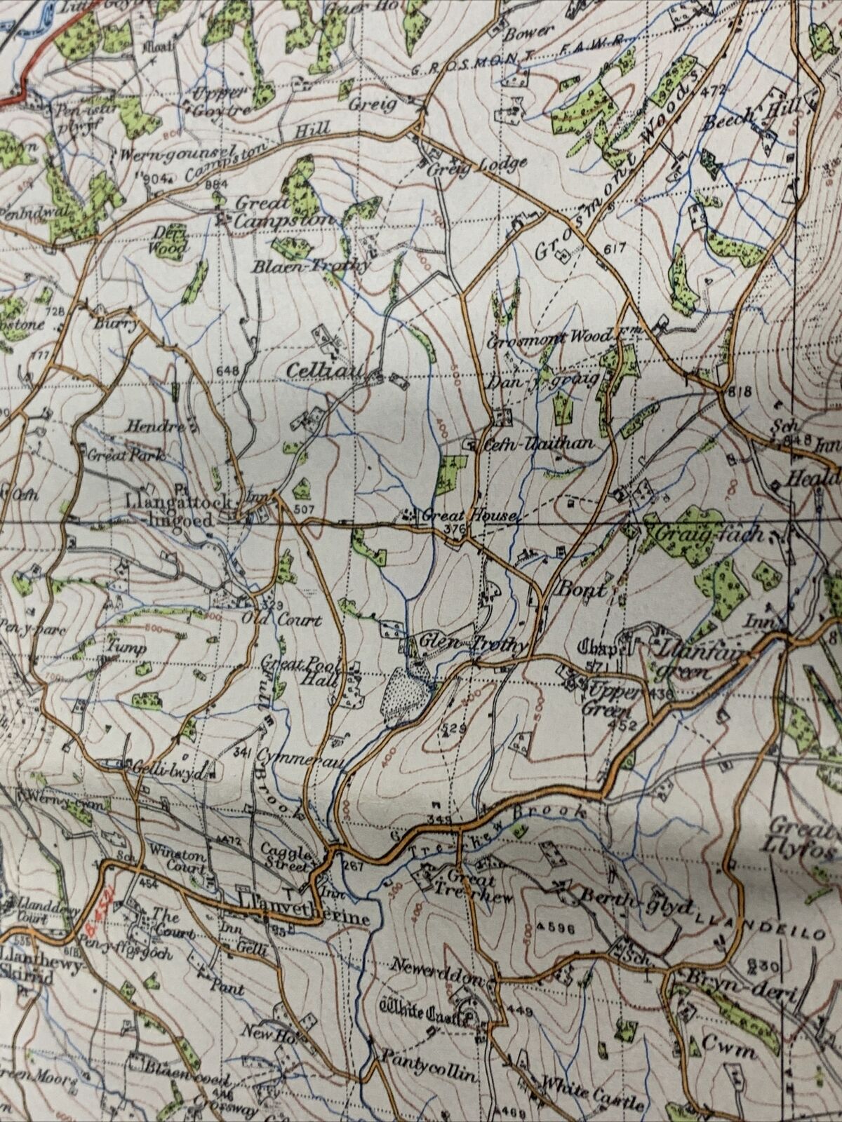 HEREFORD Ordnance Survey 6th Series 1-inch 1947 Sheet 142 Monmouth River Wye