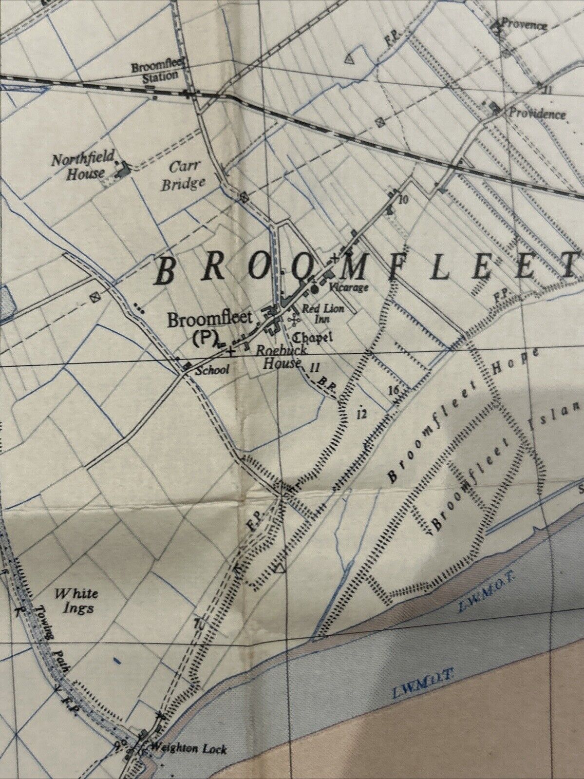 ALKBOROUGH Ordnance Survey CLOTH Sheet 44/82 1:25000 1946 National Grid Ouse