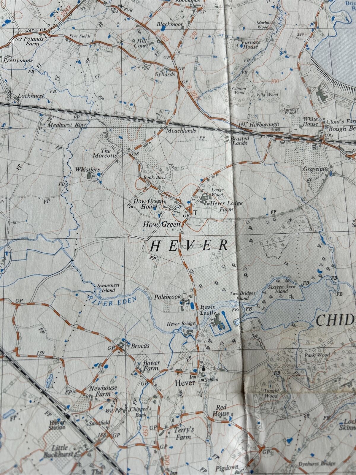 EDENBRIDGE Ordnance Survey First Series Sheet TQ44 1:25,000 1957 Hever Cowden