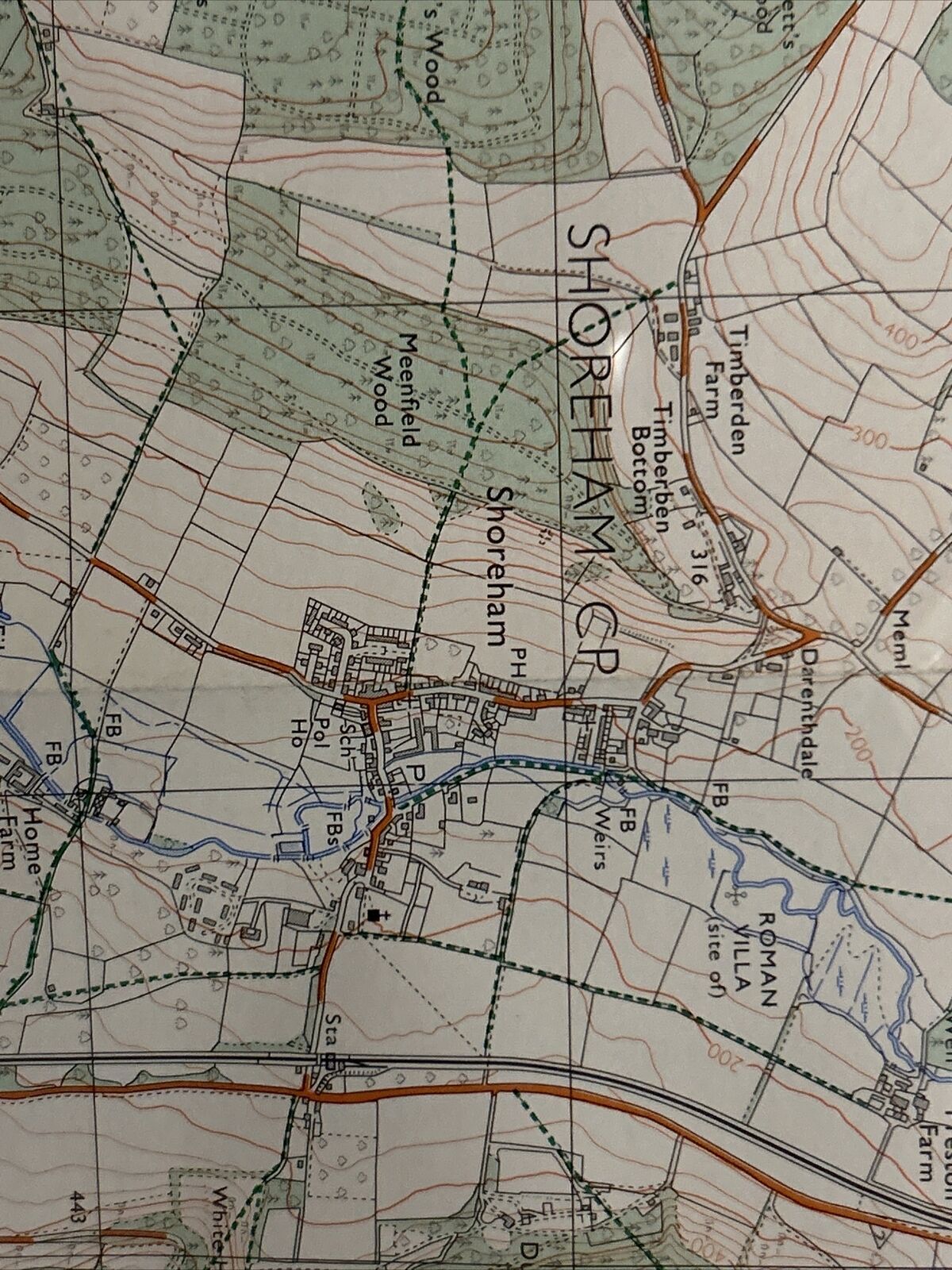 ORPINGTON Ordnance Survey Second Series 1:25,000 Map TQ46/56 1973 Bromley