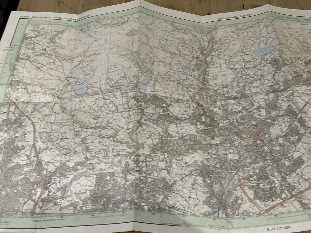 BURY ROCHDALE & LITTLEBOROUGH Pathfinder SD81/91 Ordnance Survey 1:25,000 1983