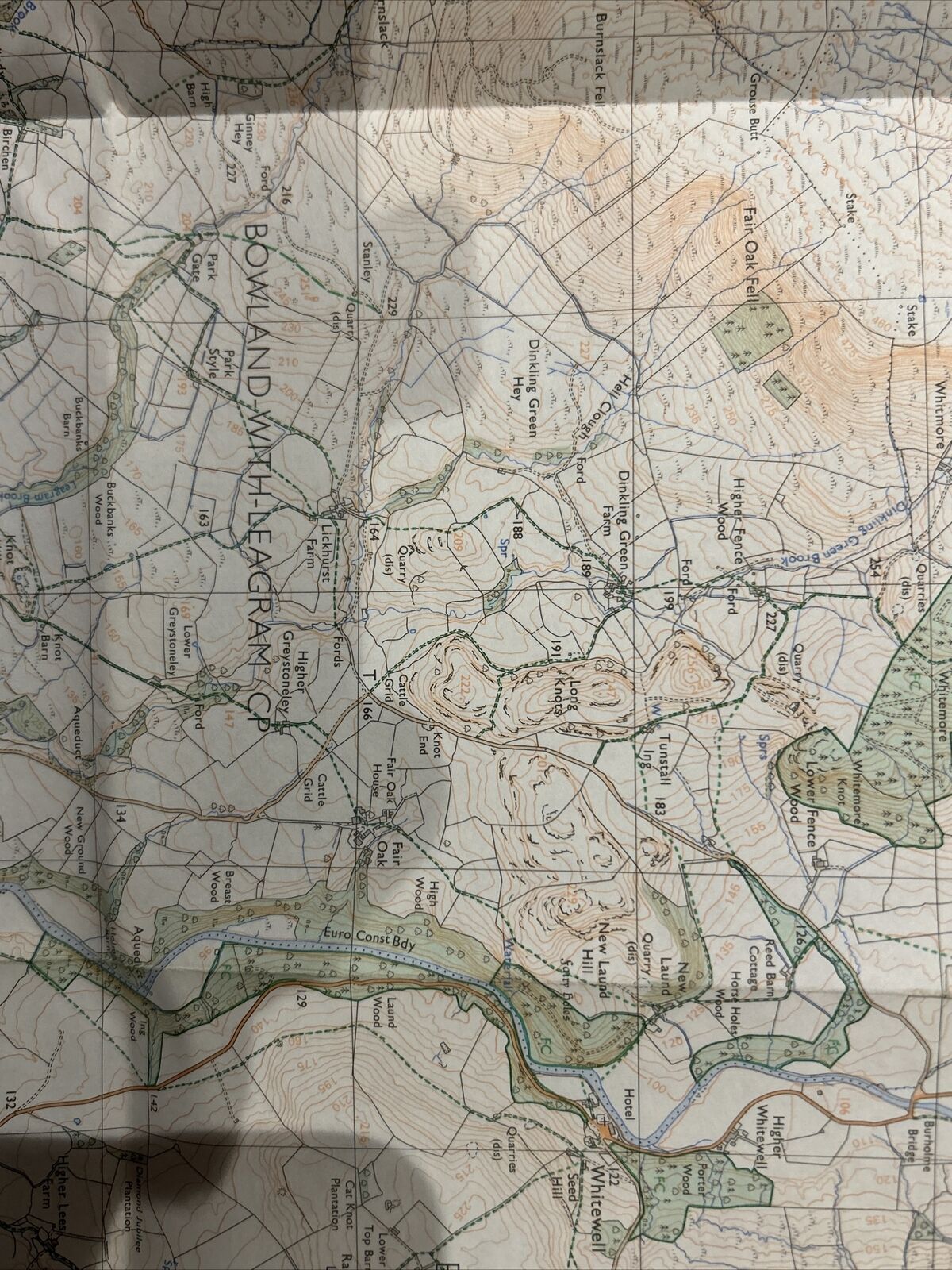 CLITHEROE Chipping 1984 Ordnance Survey Pathfinder 669 SD64/74 Map 1:25000