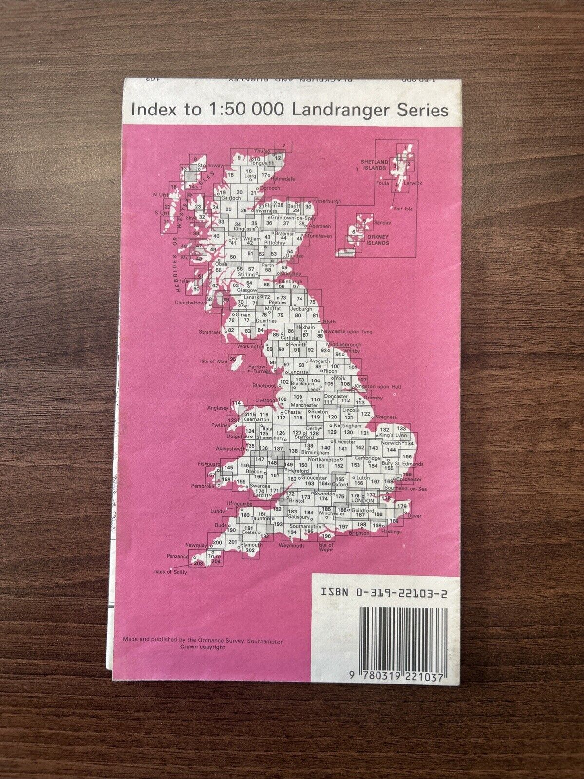 BLACKBURN & BURNLEY Landranger Paper Cover  Ordnance Survey  1:50,000 1984