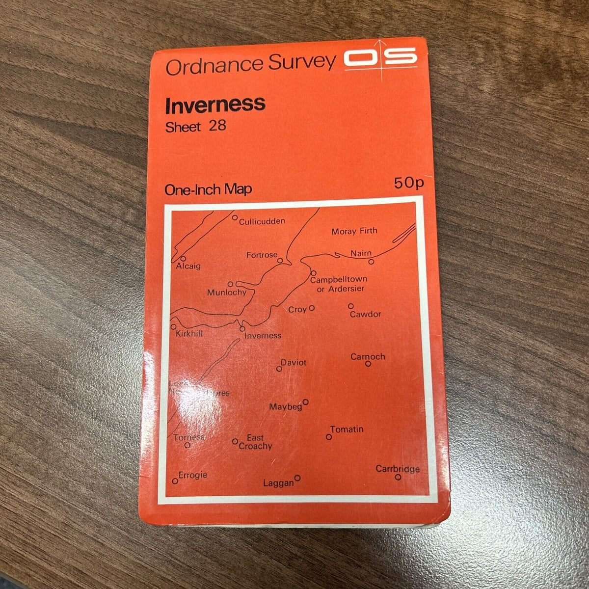 INVERNESS Ordnance Survey One Inch Map 2& GOOD Condition 1958 revised 1967