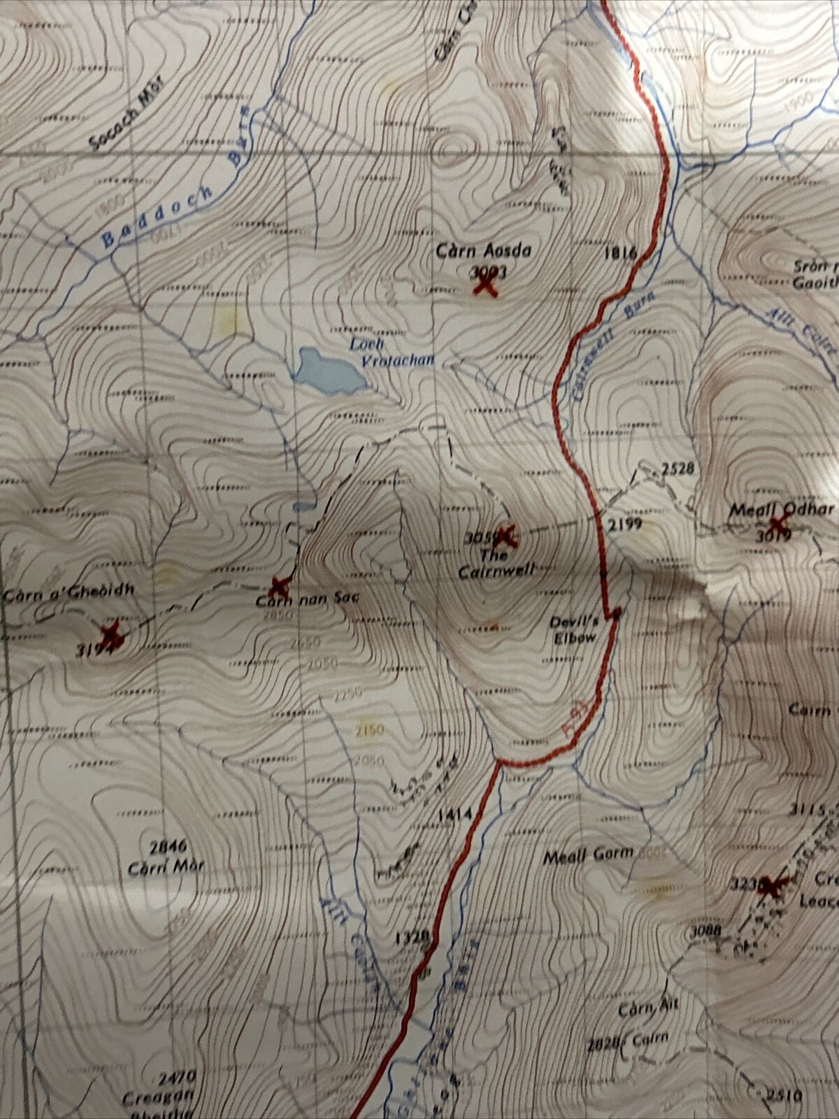 BRAEMAR Ordnance Survey CLOTH Map 1957 Sheet 41 Seventh Series Balmoral Marked