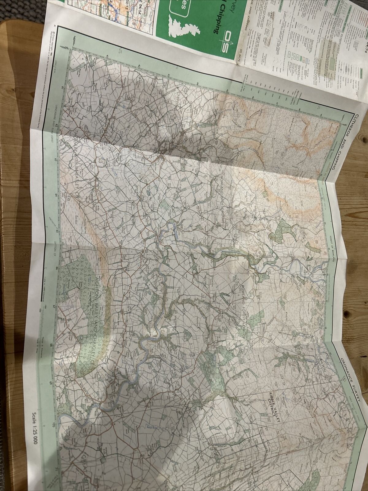 CLITHEROE Chipping 1984 Ordnance Survey Pathfinder 669 SD64/74 Map 1:25000