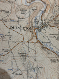 DULVERTON Ordnance Survey 2 1/2 Inch Map 1:25000 1962 Sheet SS92 Bampton Tatty