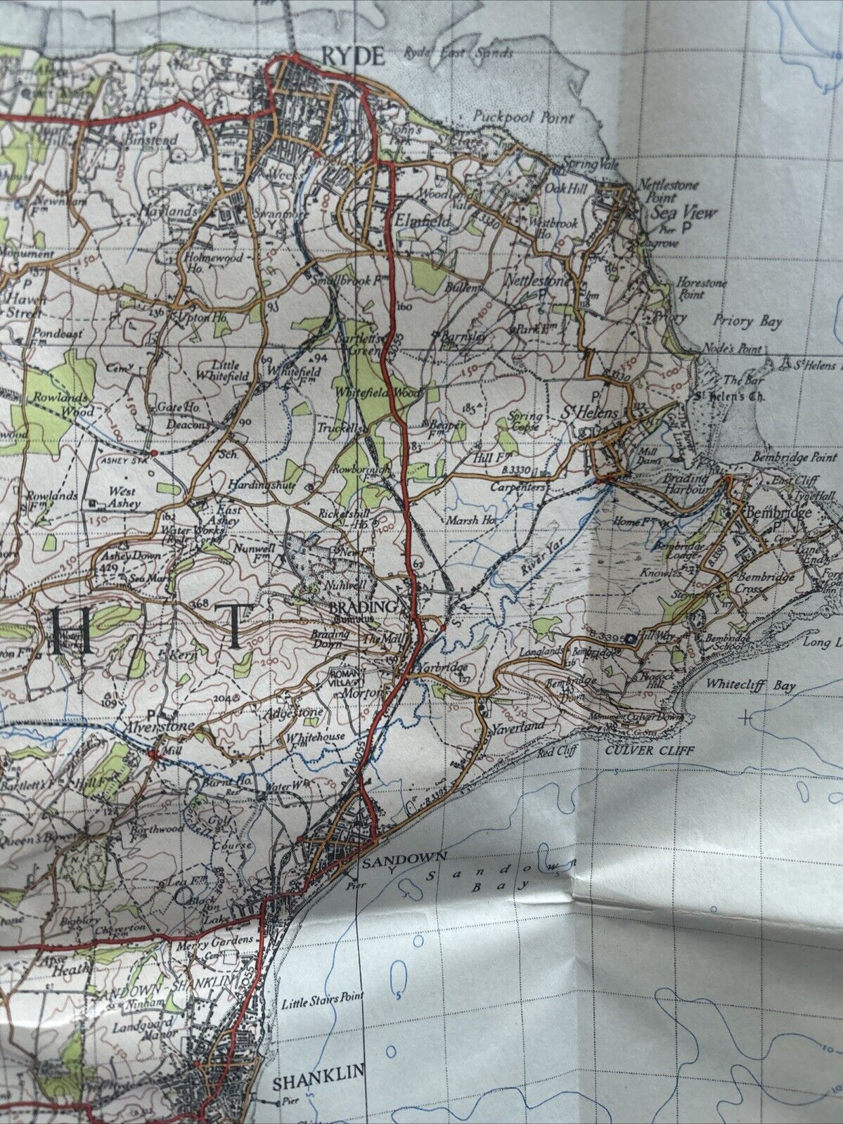 THE SOLENT Ordnance Survey Paper Sixth Series 1945 Sheet 180 One Inch Isle Wight