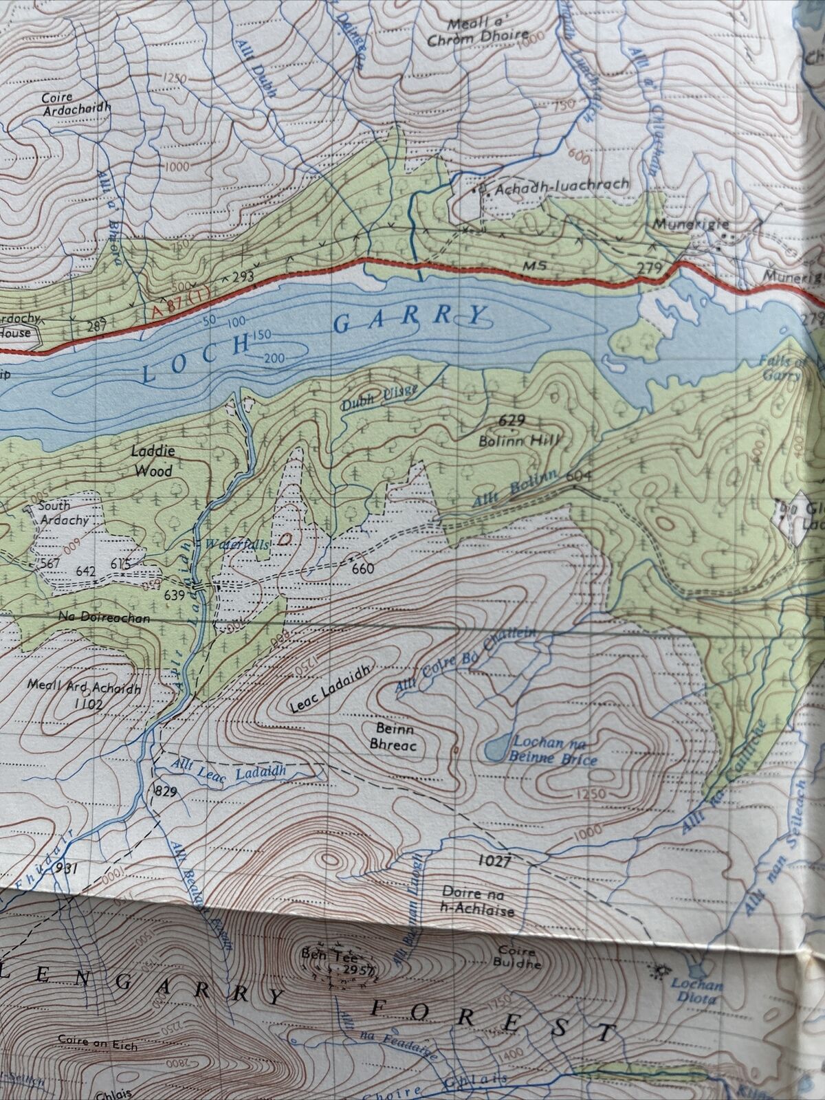 FORT AUGUSTUS Ordnance Survey Seventh Series Paper One inch 1954 Sheet 36 Laggan