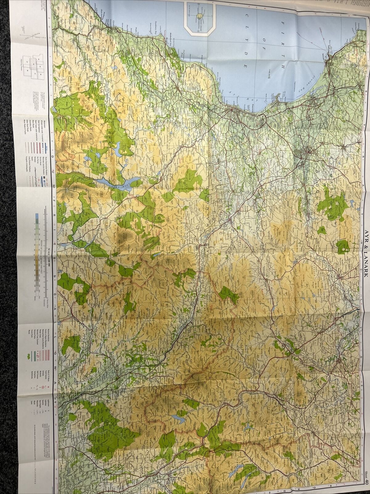 AYR & LANARK - Bartholomew National Map Series Sheet 40 1977 Loch Doon Moffat