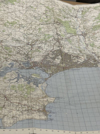 BOURNEMOUTH is Ordnance Survey Seventh Series CLOTH One Inch Map Sheet 179 1960