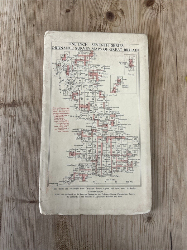 PEMBROKE Ordnance Survey Seventh Series Map 1 Inch 1959 Sheet 151 Roch St Davids