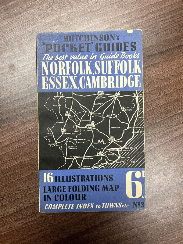 NORFOLK SUFFOLK ESSEX CAMBRIDGE - Hutchinsons Pocket Guide Map