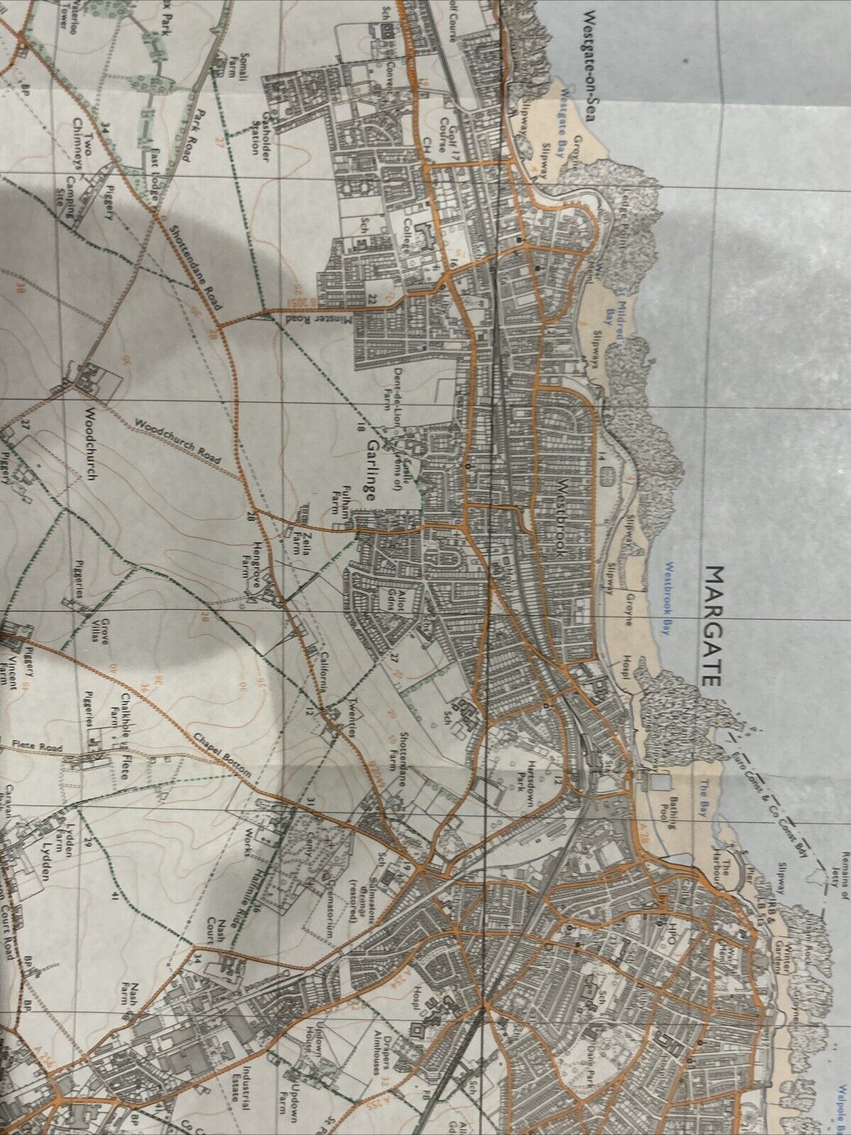 MARGATE & ST NICHOLAS AT WADE Pathfinder Ordnance Survey TR26/36 1:25000 1983