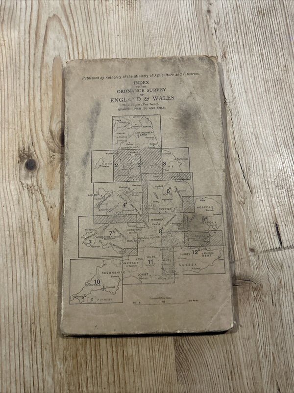 ENGLAND SOUTH Ordnance Survey Cloth Quarter Inch Map 1919 Sheet 11 Third Edition