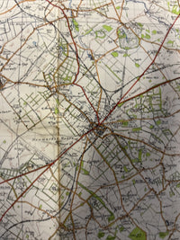 CAMBRIDGE & ELY Cloth Ordnance Survey Sixth Series One inch 1946 Sheet 135