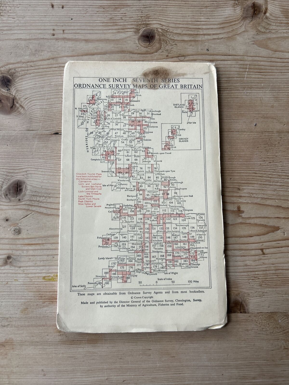 CARDIGAN Ordnance Survey Seventh Series Paper One inch 1952/63 Sheet 139 Nevern