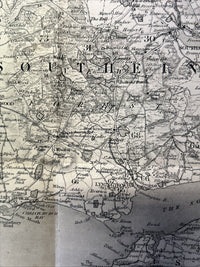 HAMPSHIRE & ISLE OF WIGHT Thomas Letts Reduced Ordnance Survey Map 1930?