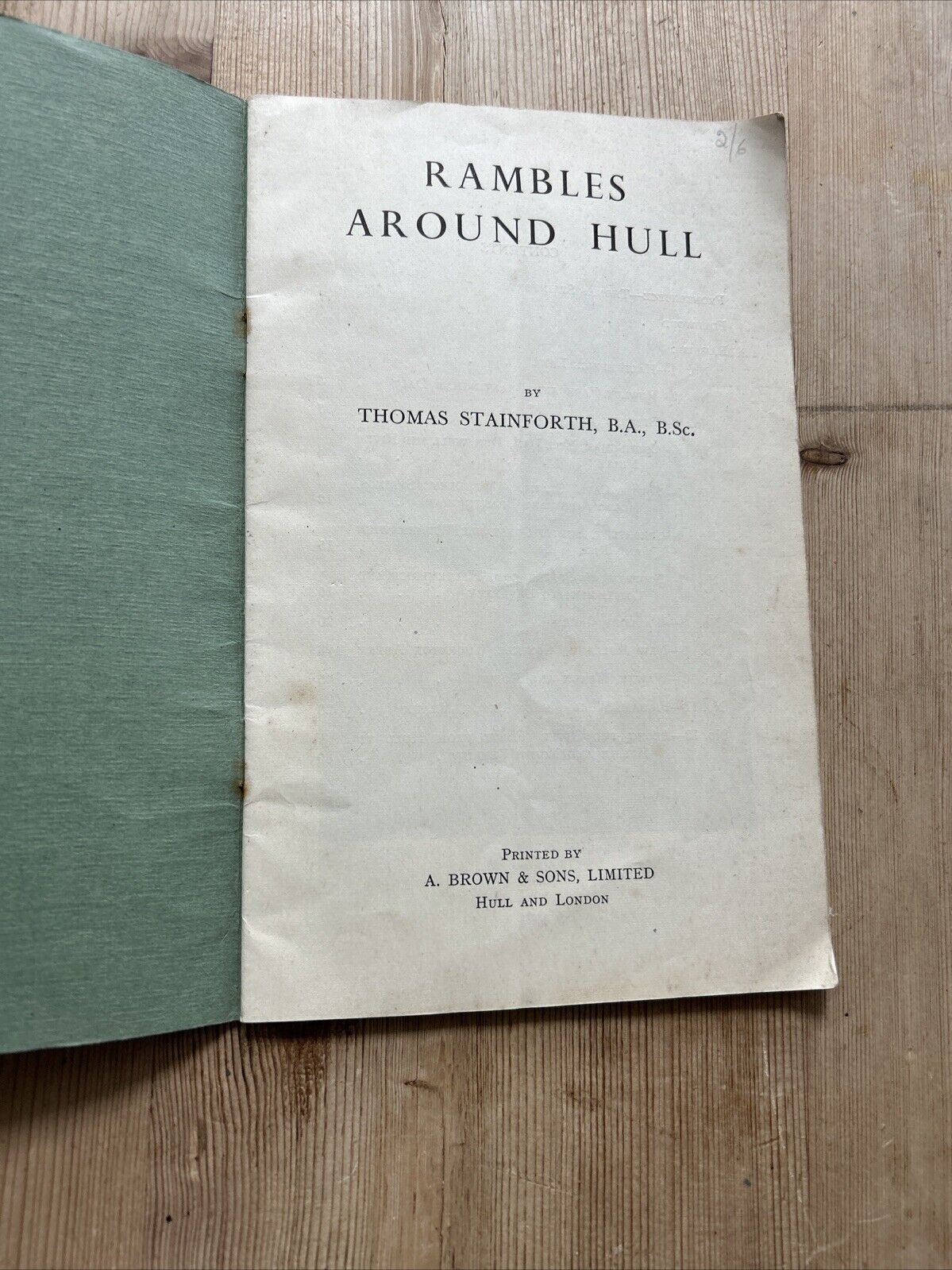 RAMBLES AROUND HULL Thomas Stainforth History Kingston Upon Hull 1948