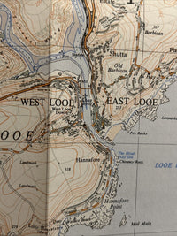 LOOE Ordnance Survey Sheet SX25 Map 1:25000 First Series 1965 Morval Pelynt