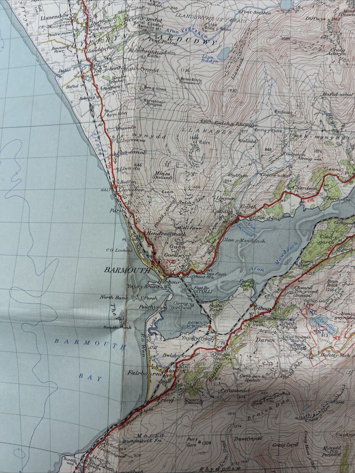 DOLGELLAU Ordnance Survey CLOTH Map 1953 Sheet 116 Seventh Series Portmadoc