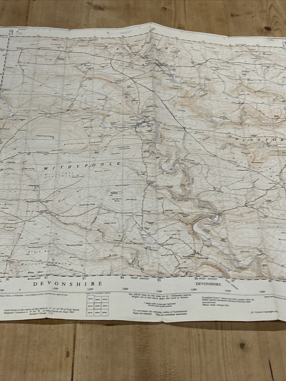 EXFORD Ordnance Survey Sheet SS83 Map 1:25,000 First Series 1962 Withypool