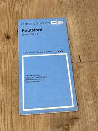 KNUTSFORD Ordnance Survey First Series 1:25,000 Map SJ77 1952 Rev 1965 Peover