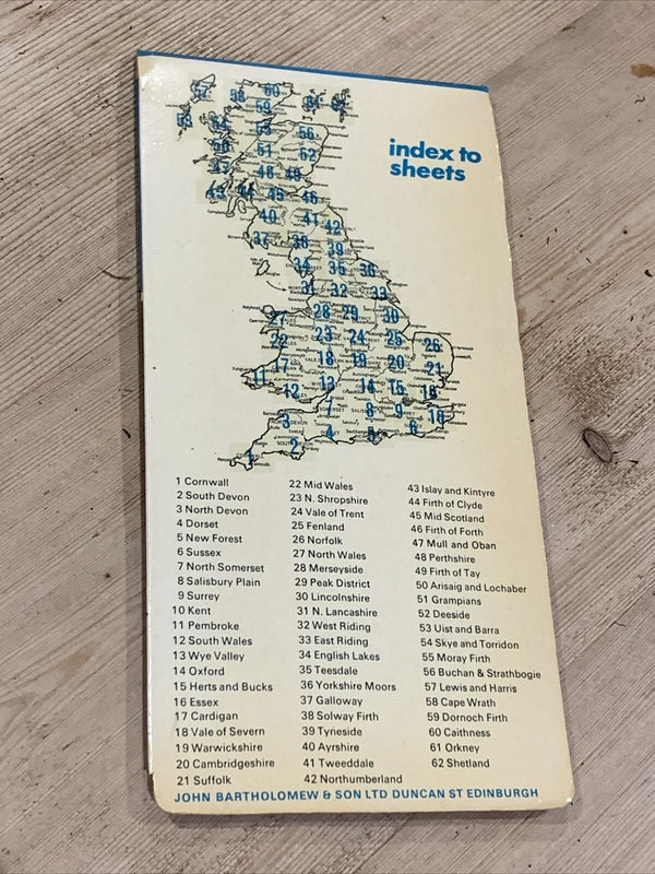 FIRTH OF FORTH Bartholomew Half Inch Map No 46 Scotland 1970 Edinburgh Kinross