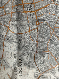 CROYDON Ordnance Survey Second Series 1:25,000 Map TQ26/36 1973 Merton Sutton