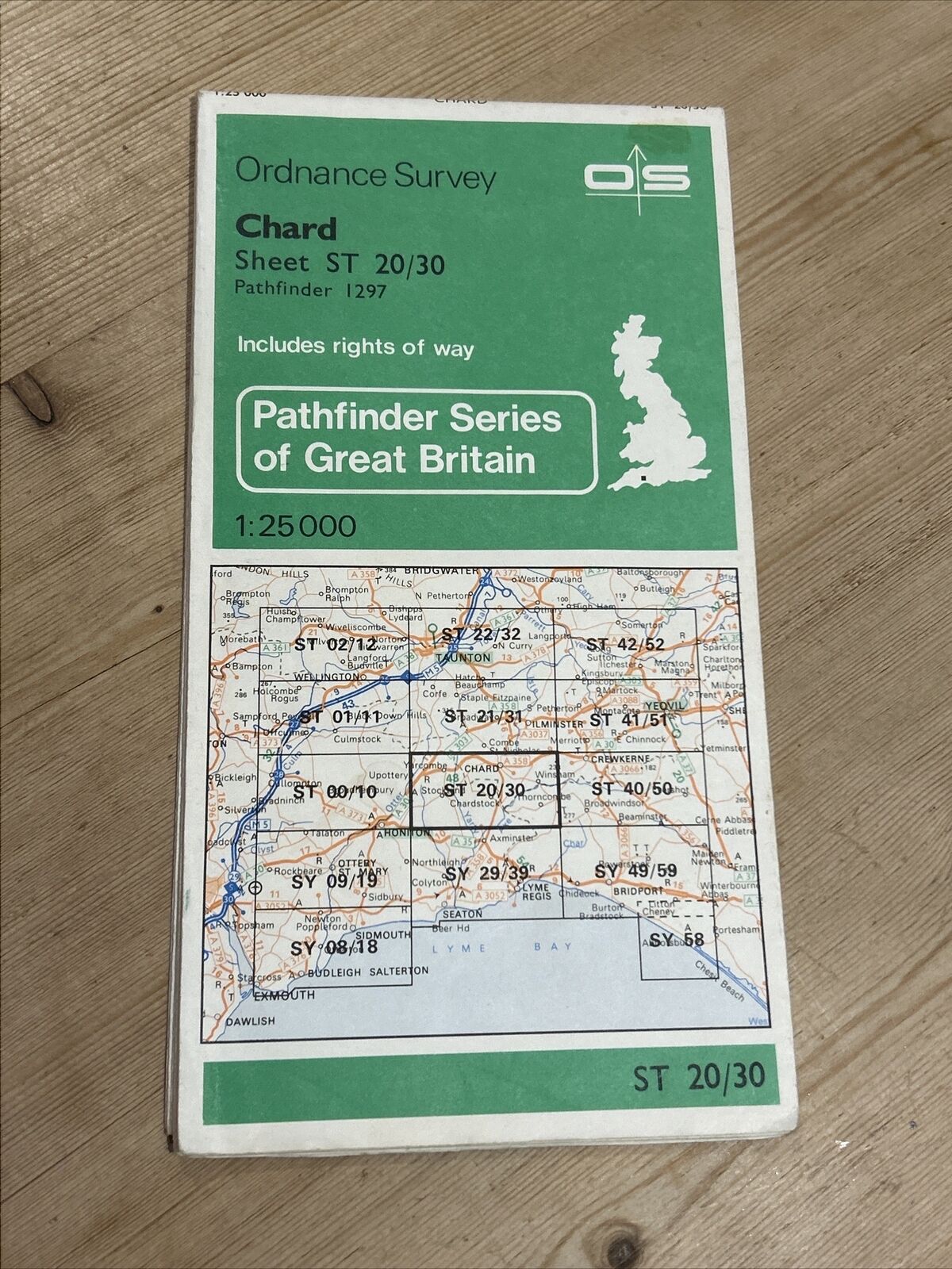 CHARD Pathfinder Ordnance Survey ST20/30 1:25000 1983 Tatworth Upottery Membury