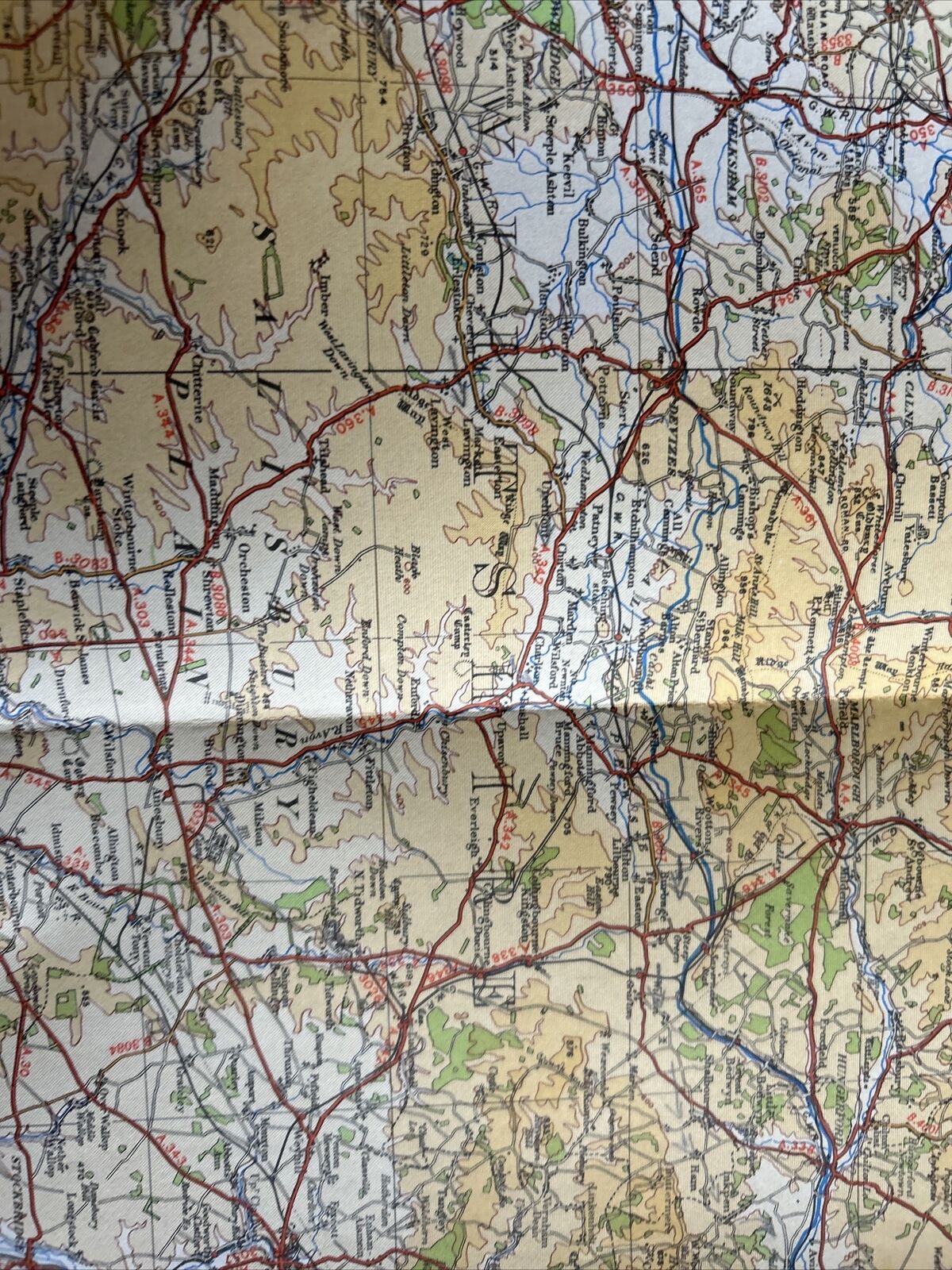 ENGLAND SOUTH Ordnance Survey CLOTH Sheet 11 Quarter Inch Map 4th Edition 1945