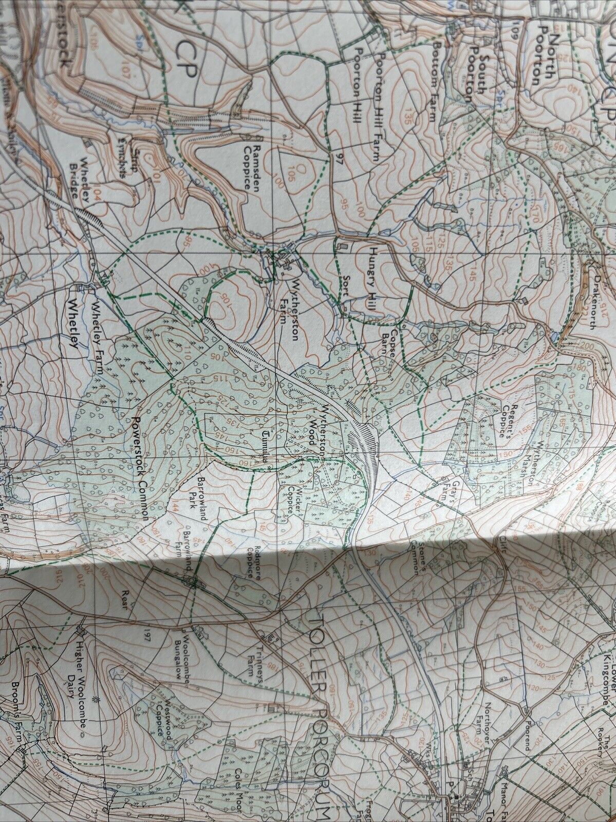 BRIDPORT Ordnance Survey Second Series Map SY 49/59 1977 Litton Cheney