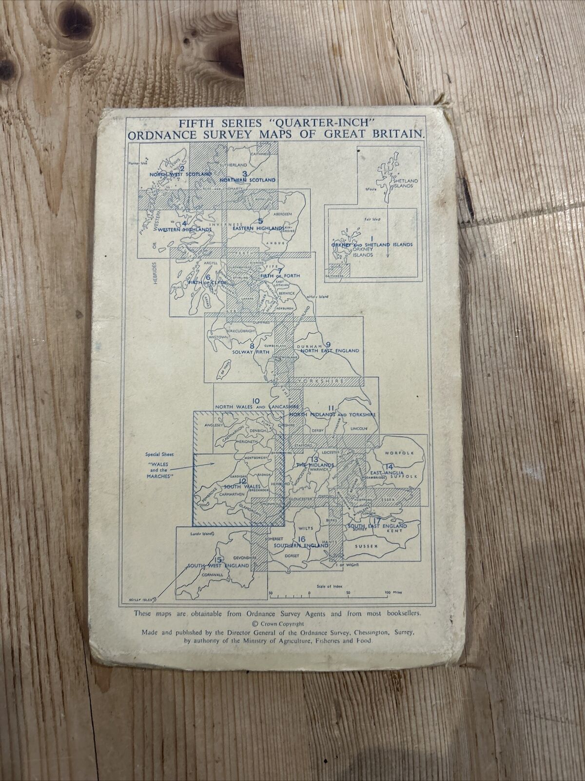 EAST ANGLIA 1962 CLOTH Ordnance Survey Quarter Inch Map Sheet 14 Kings Lynn