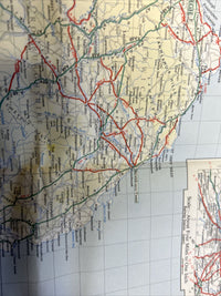 1967 Ordnance Survey Map ROUTE  PLANNING MAP SOUTH Ten Miles To Inch