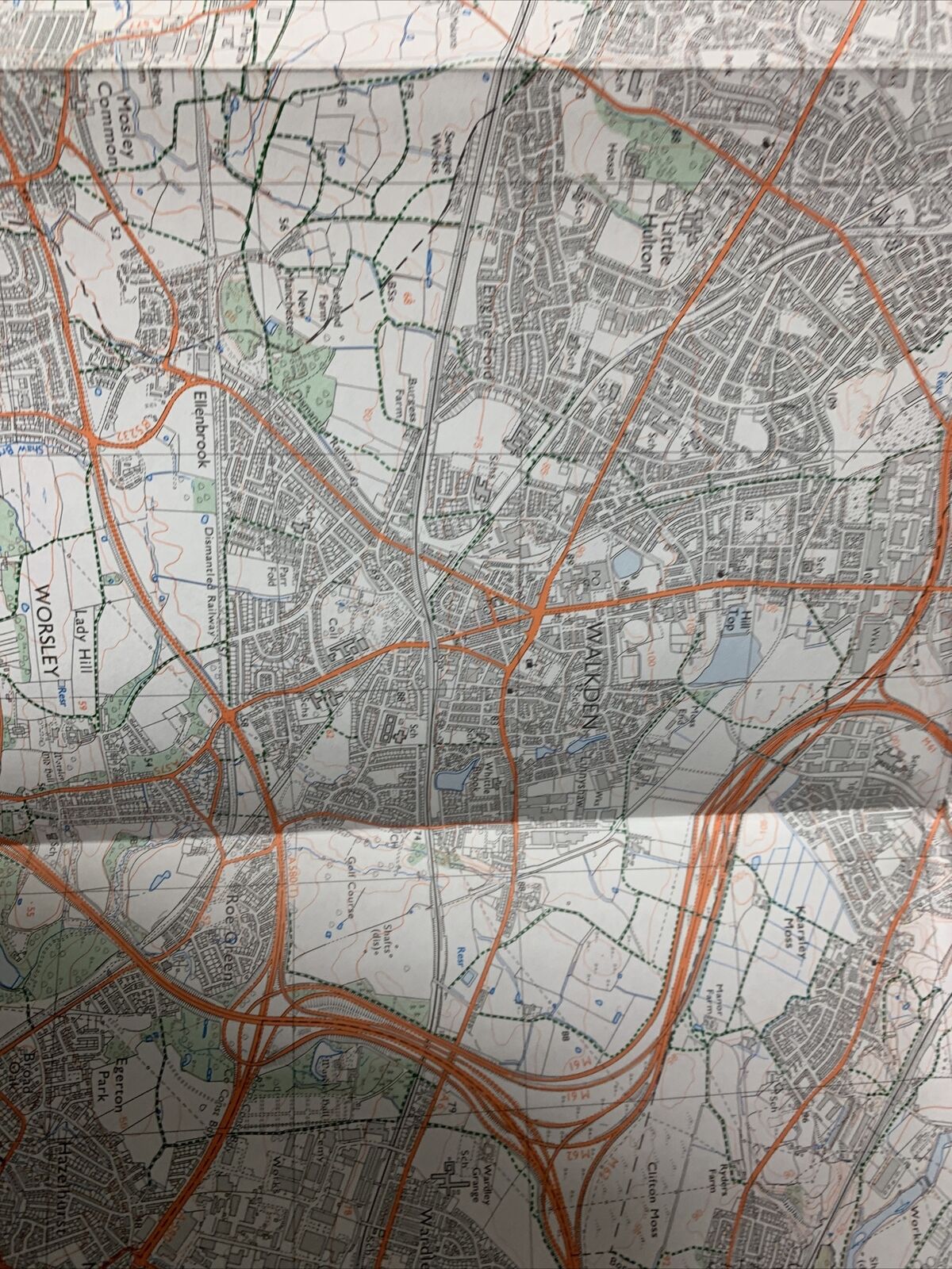 BOLTON South Pathfinder Ordnance Survey 1:25000 1992  No 712 Walkden Aspull