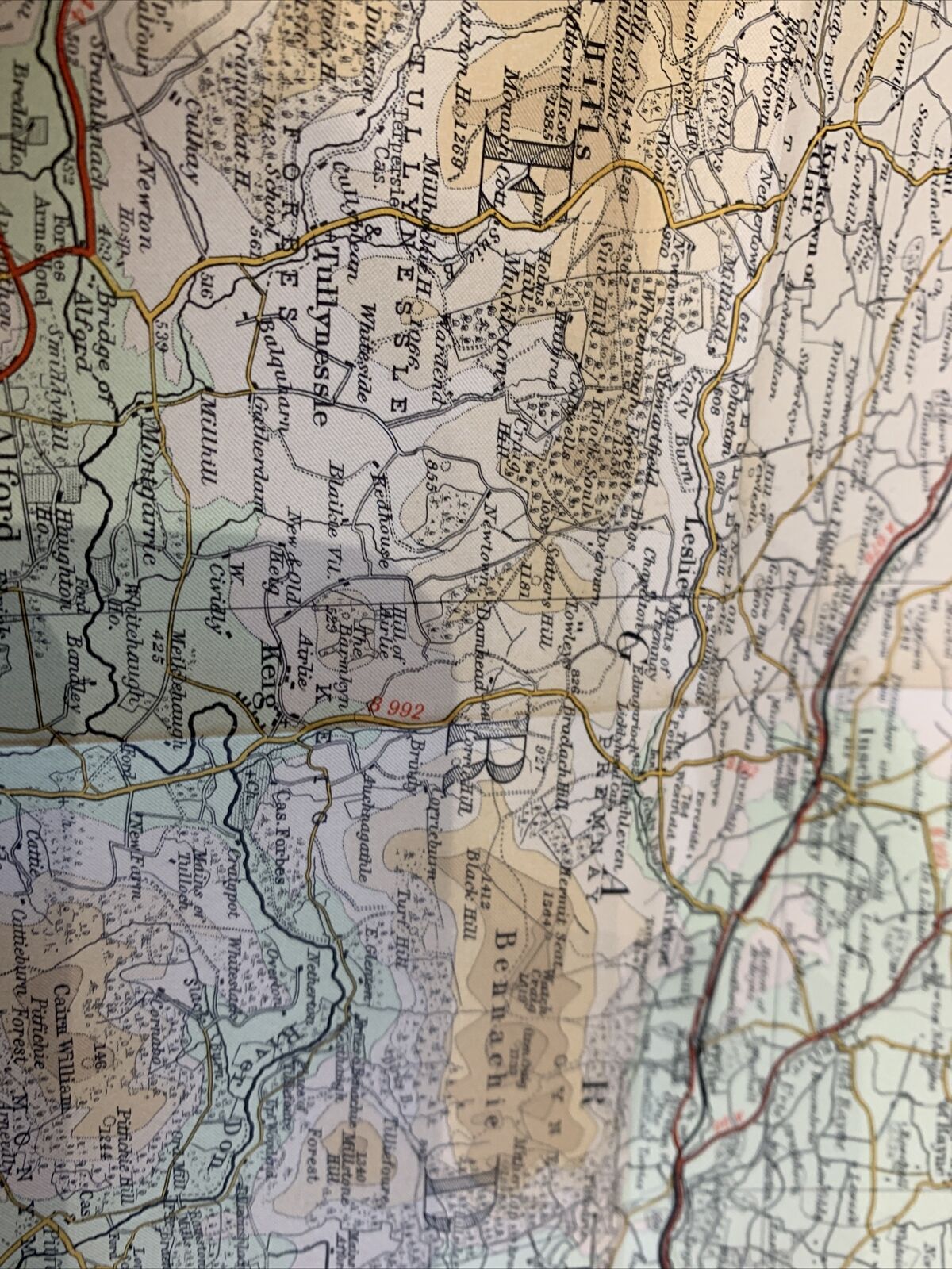 Bartholomew Half Inch Map Buchan & Strathbogie  No 56 1963 Scotland Lossiemouth