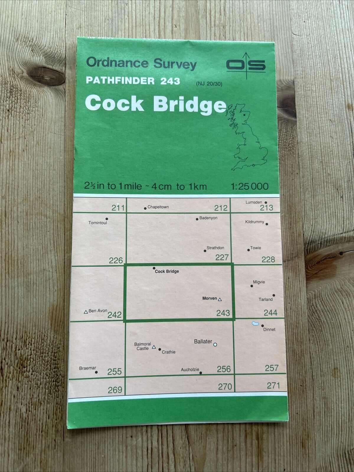 COCK BRIDGE Grampians Pathfinder 243 Ordnance Survey 1:25,000 1976 NJ20/30