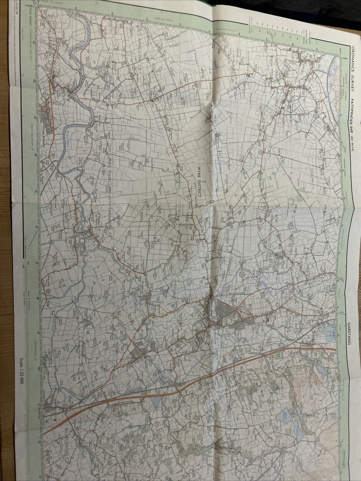 GARSTANG Pathfinder 668 Ordnance Survey 1:25,000 1983 Churchtown Beacon Fell