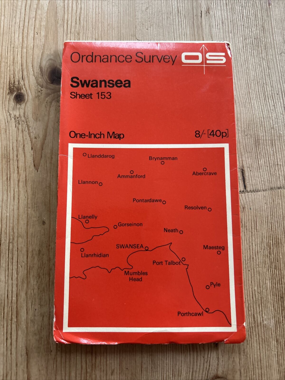 SWANSEA 1966 Edition Ordnance Survey One Inch Map No 153 Neath Oxwich