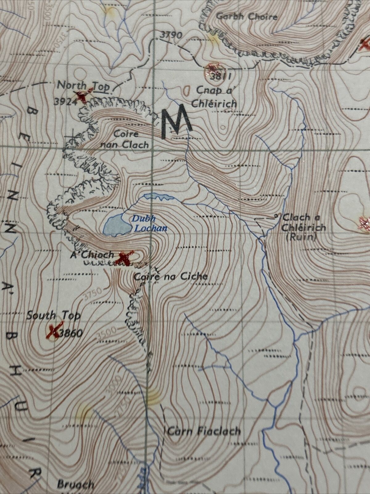 BRAEMAR Ordnance Survey CLOTH Map 1957 Sheet 41 Seventh Series Balmoral Marked