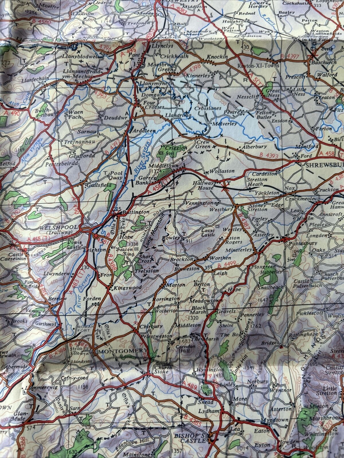 WALES & THE MARCHES Ordnance Survey Quarter Inch Map 1971 Lleyn Oswestry Fifth S