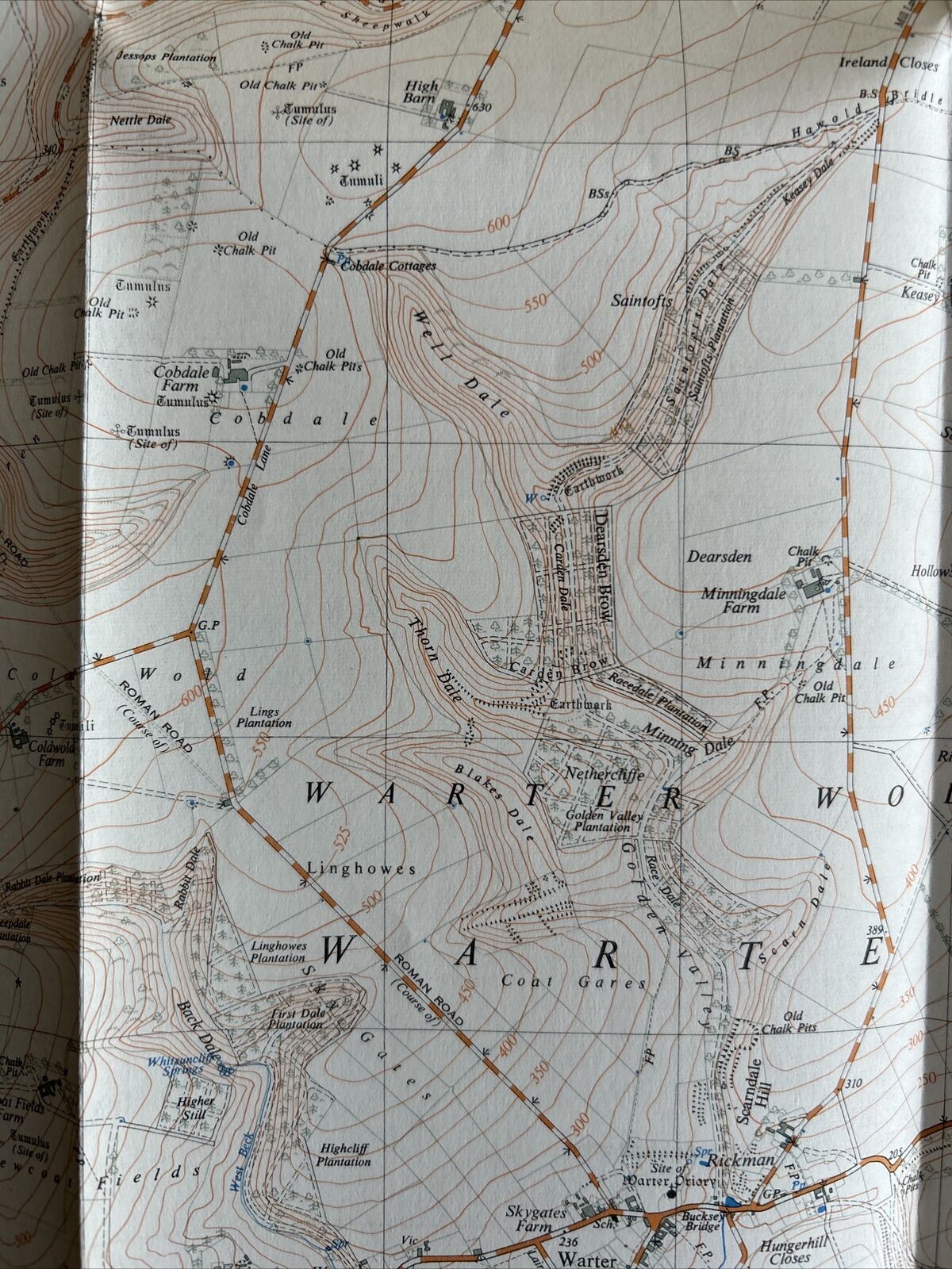 FRIDAYTHORPE Ordnance Survey 1:25000 First Series 1953 SE85 Warter