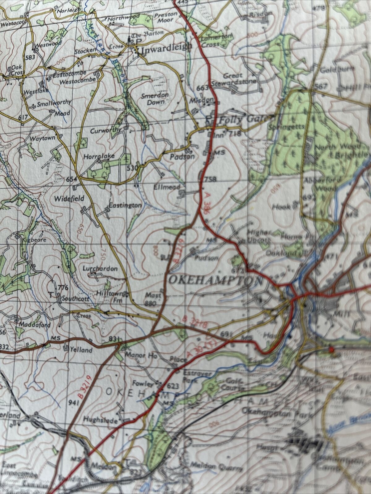 OKEHAMPTON Ordnance Survey Seventh Series Cloth One inch 1960 Sheet 175 Chagford