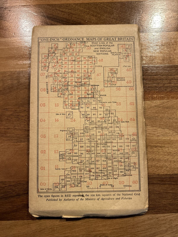 LOWESTOFT Ordnance Survey Cloth Map 1946 Sixth Series No 137 Leiston Bungay