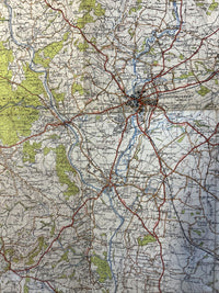 KIDDERMINSTER Ordnance Survey Cloth One Inch Map 1947 Sixth Edition Sheet 130