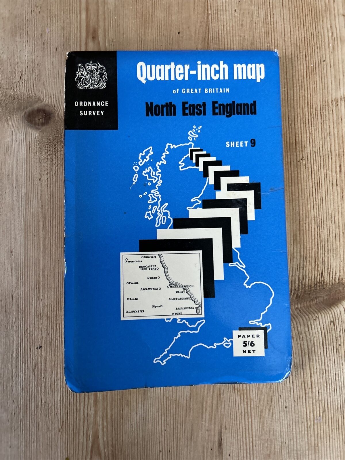 NORTH EAST ENGLAND 1964 Ordnance Survey Quarter Inch Map Sheet 9 Hexham Richmond