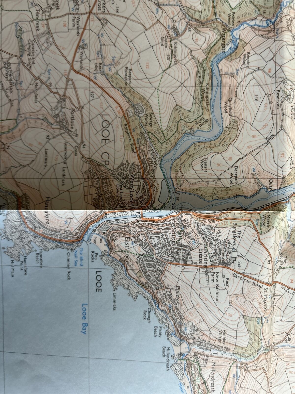 LOOE Pathfinder 1339 SX27/37 Ordnance Survey 1:25,000 1991 St Germans